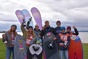 Viola Lippitsch und Clemens Siraki gewinnen Meistertitel im Wingfoilen 